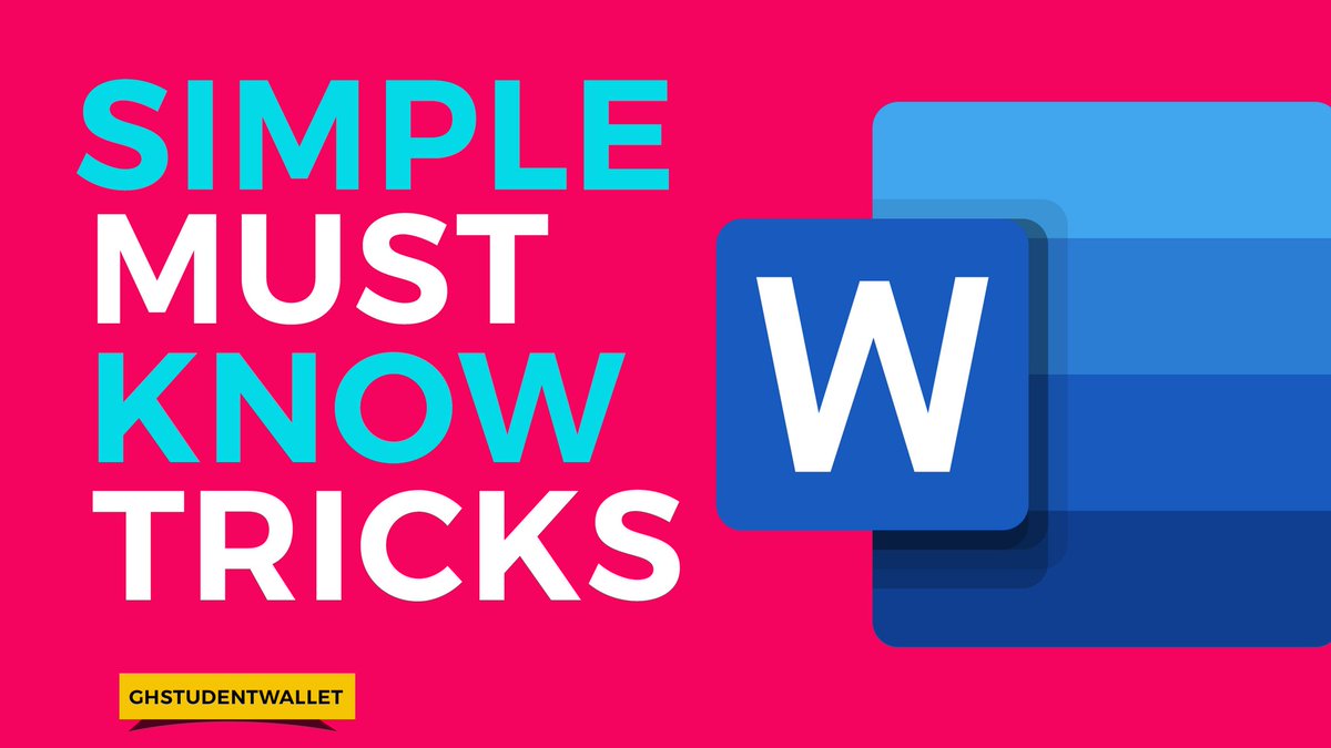 ghstudentwallet's tweet photo. ✅ These Microsoft word tricks are to make you smarter and faster whiles working on any Microsoft word document.

⭐ Find out for yourself and make use of them.

https://t.co/pqM1RxXc5K https://t.co/RzwJMDOrmf