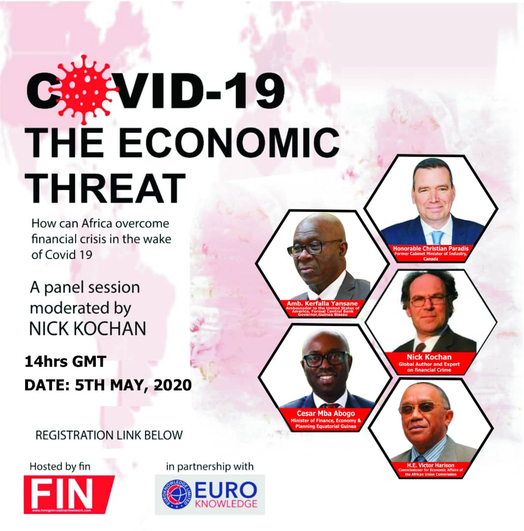 HaciendaGE23's tweet photo. El Ministro de Hacienda, Economía y Planificación participa hoy en el debate virtual organizado por #FIN en colaboración con #EuroKnowledge. Sobre: ¿Cómo puede África superar la crisis financiera a raíz del #Covid19? #GuineaEcuatorial #Todaynews https://t.co/Cj5UxNg6lw
