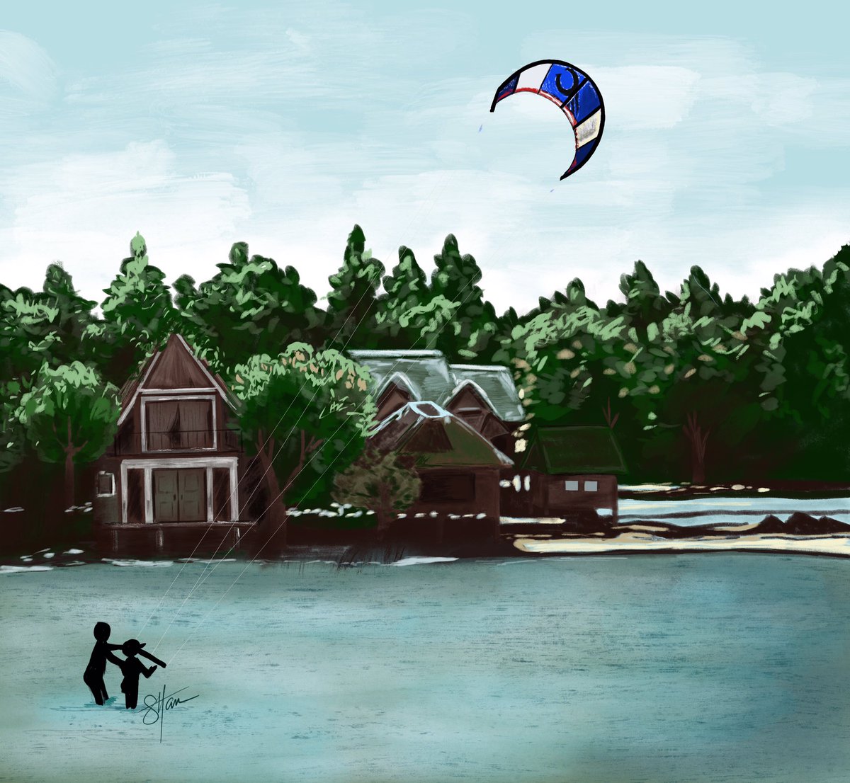 zetsketches's tweet photo. Missing #surfkamp
.
.
#digitalillustration #sketch #kiteboarding #lakehouse #lake #digitalart #digitalsketch #kitelessons #procreate #Day52lockdown #quarantinedays #nature #pleinair #outdoor #landscape https://t.co/PaMdPQvc5o