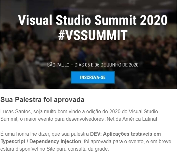 _StaticVoid's tweet photo. Muito orgulhoso de estar participando pela segunda vez seguida do #vssummit! Esse evento é fenomenal, dois dias de conteúdo incrível com profissionais sensacionais! Eu vou estar lá falando de #TypeScript!! #SóBora
https://t.co/VEau56GFMY https://t.co/yzsjr8II3r