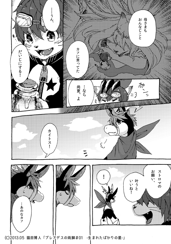 [創作] 猫少年とドラゴンが喋る岩と出会うマンガ(一話目)⑧ #プレアデスの両脚 