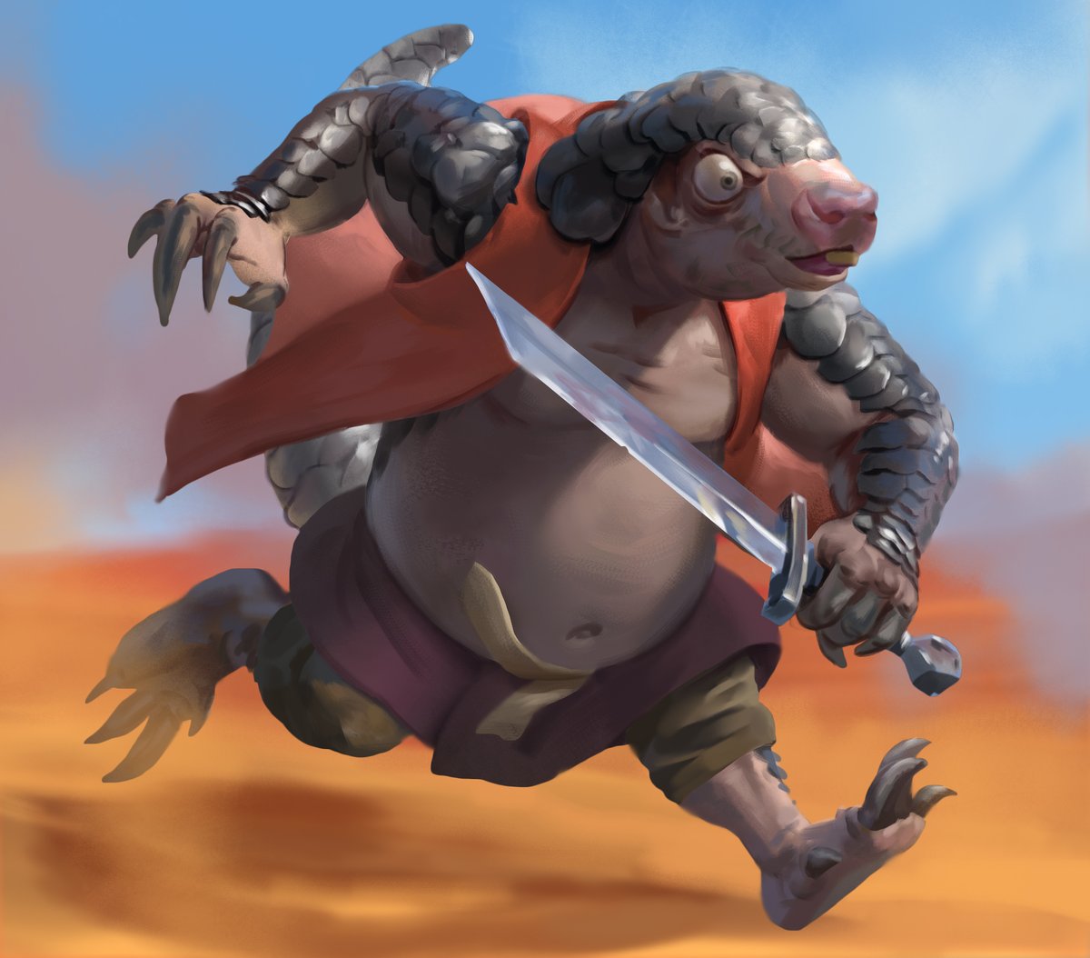 Eedenart's tweet photo. Pango Cut-throat
13/150 for my super secret card game.
#pangolin #armodillo #monster #cute #chibi #dungeon #fantasy #gameart #art #game #anime #desert #wastes #armor #knight #claws #warrior #scavenger https://t.co/zKuGkP7E1m