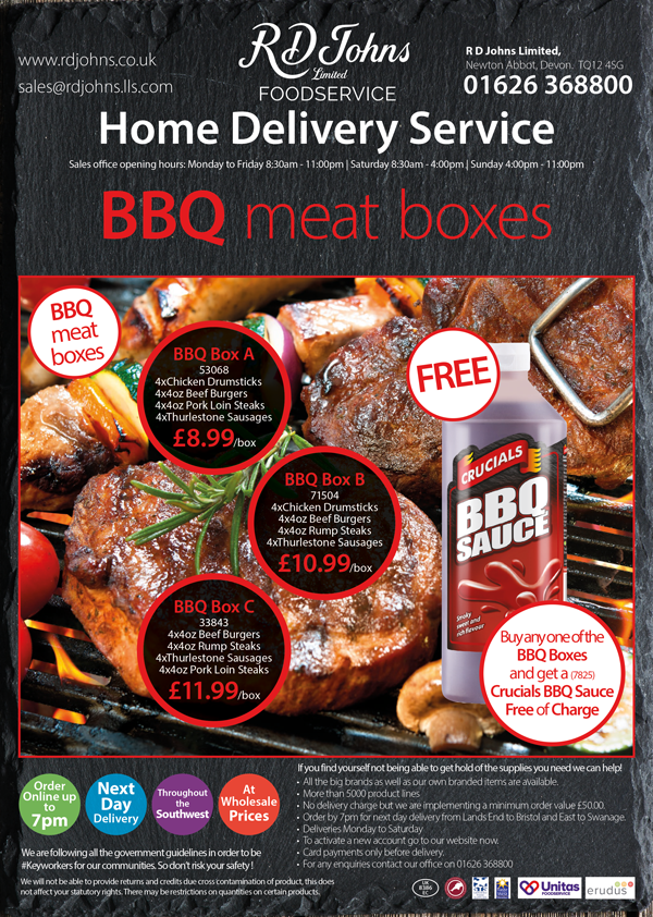 RDJohnsLtd's tweet image. R D Johns Foodservice Home Deliveries - The sun will come out tomorrow....so bring on the BBQ

#bbq #homedelivery #meatboxes #staysafe
rdjohns.co.uk