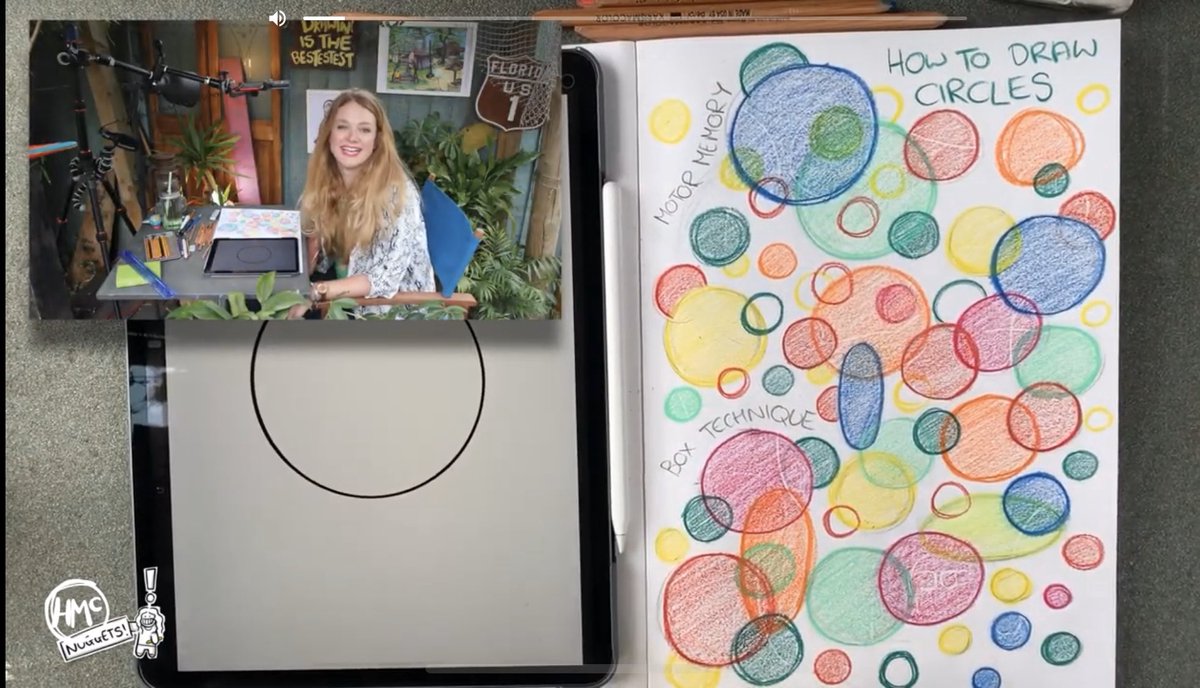 HMcAusland's tweet photo. The first of the shorter ‘#HMc Nuggets!’ videos is now live. Relax in the #ArtShack for 10 mins & build your confidence drawing #circles with 2 easy techniques. More #HMcNuggets coming soon...
.
.
#HMcDrawWithMe #DrawWithMeNuggets #HMc #artteacher #onlinelessons #howtodraw https://t.co/iEJ5IiqX3B