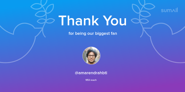 soni10psoni's tweet photo. Our biggest fans this week: amarendrahbti. Thank you! via https://t.co/zRvv6Ij5DV https://t.co/Aj8oLZP6Y6