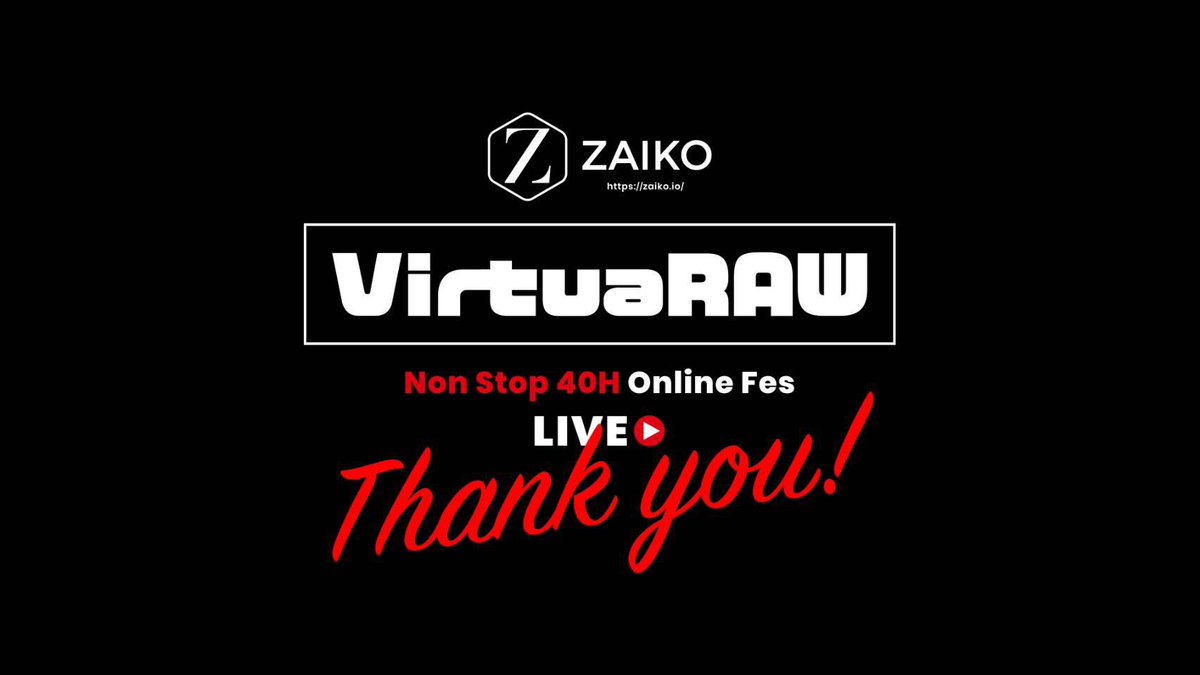 heavysickZERO's tweet photo. 【御礼】
40時間配信フェス「VirtuaRAW」をご試聴いただいた皆様、誠にありがとうございました。主催・赤土、各会場の皆様、賛同して下さったアーティストの皆様、大変お疲れ様でした。此処に感謝と敬意を表します。#バーチャロー
#VirtualRAW https://t.co/V0ZSKvykz4