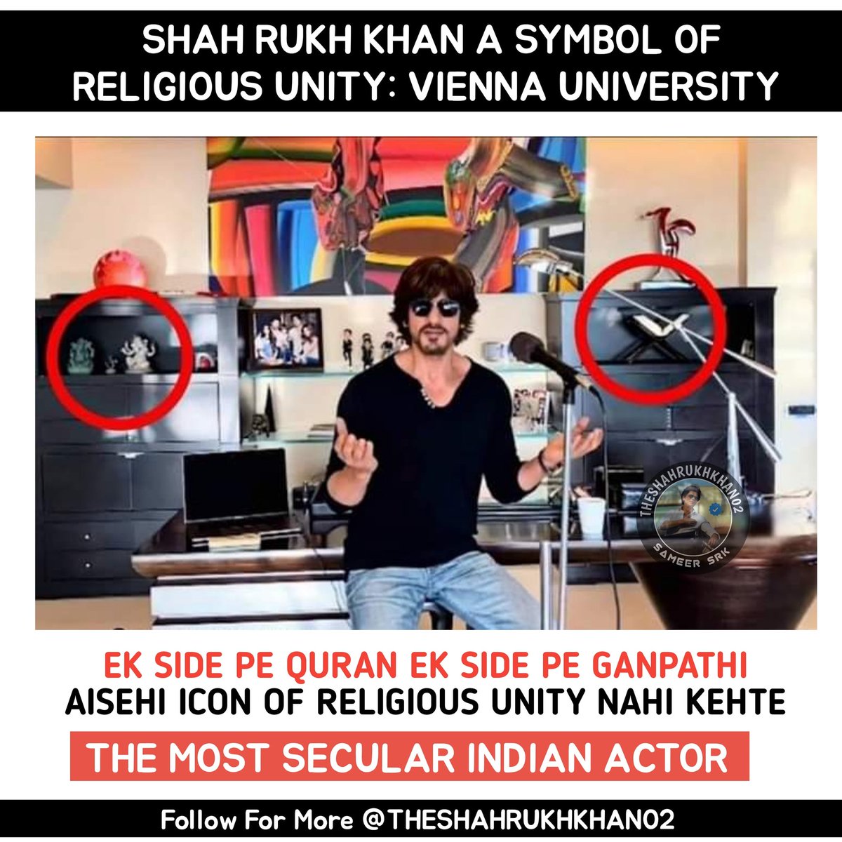 The Most Secular Indian Actor ❤️
@iamsrk #IForIndia