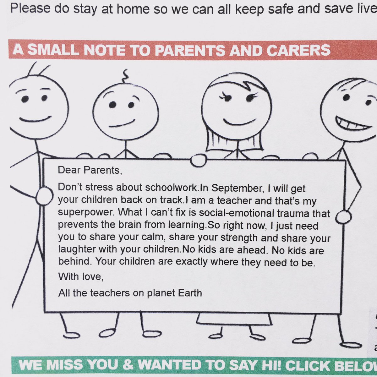 From my daughter’s secondary school newsletter ... ❤️

If you find it hard right now check out <a href="/Philippa_Perry/">Philippa_Perry</a> tips &amp; videos 😊