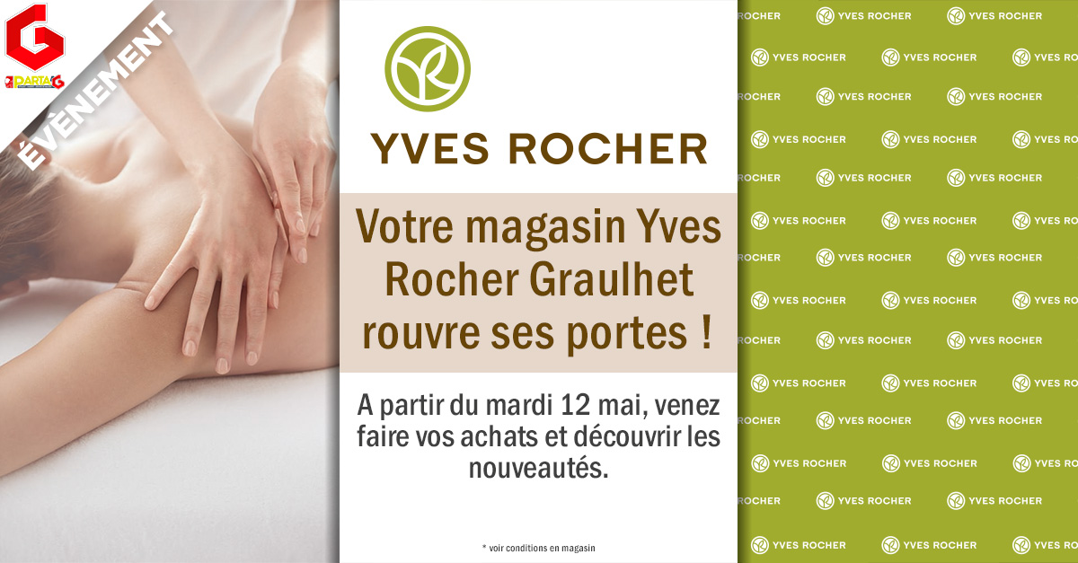 Parta_G's tweet image. Venez profiter de la réouverture de notre adhérente "Yves Rocher Graulhet" ce mardi 12 mai 2020 !
#Graulhet #Commerce #Déconfinement #Réouverture #Acheterlocal #soins #Institut
apy.re/OhXHd