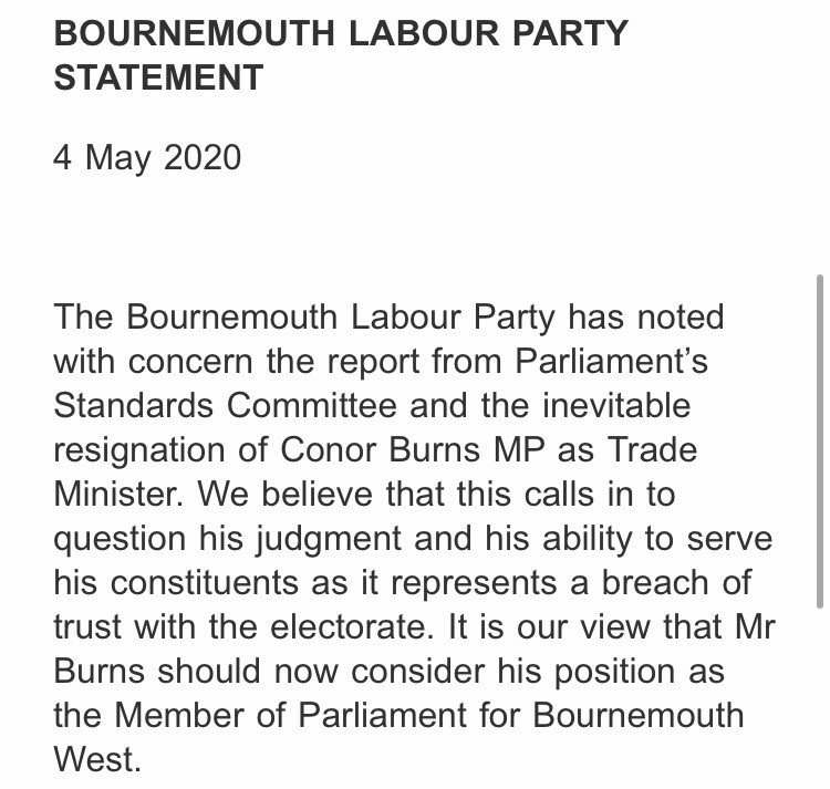 BournemouthLP's tweet photo. Our official press statement regarding the news yesterday of Bournemouth West MP Conor Burns using parliamentary privledge to intimidate a member of the public: https://t.co/usWjBogXAy