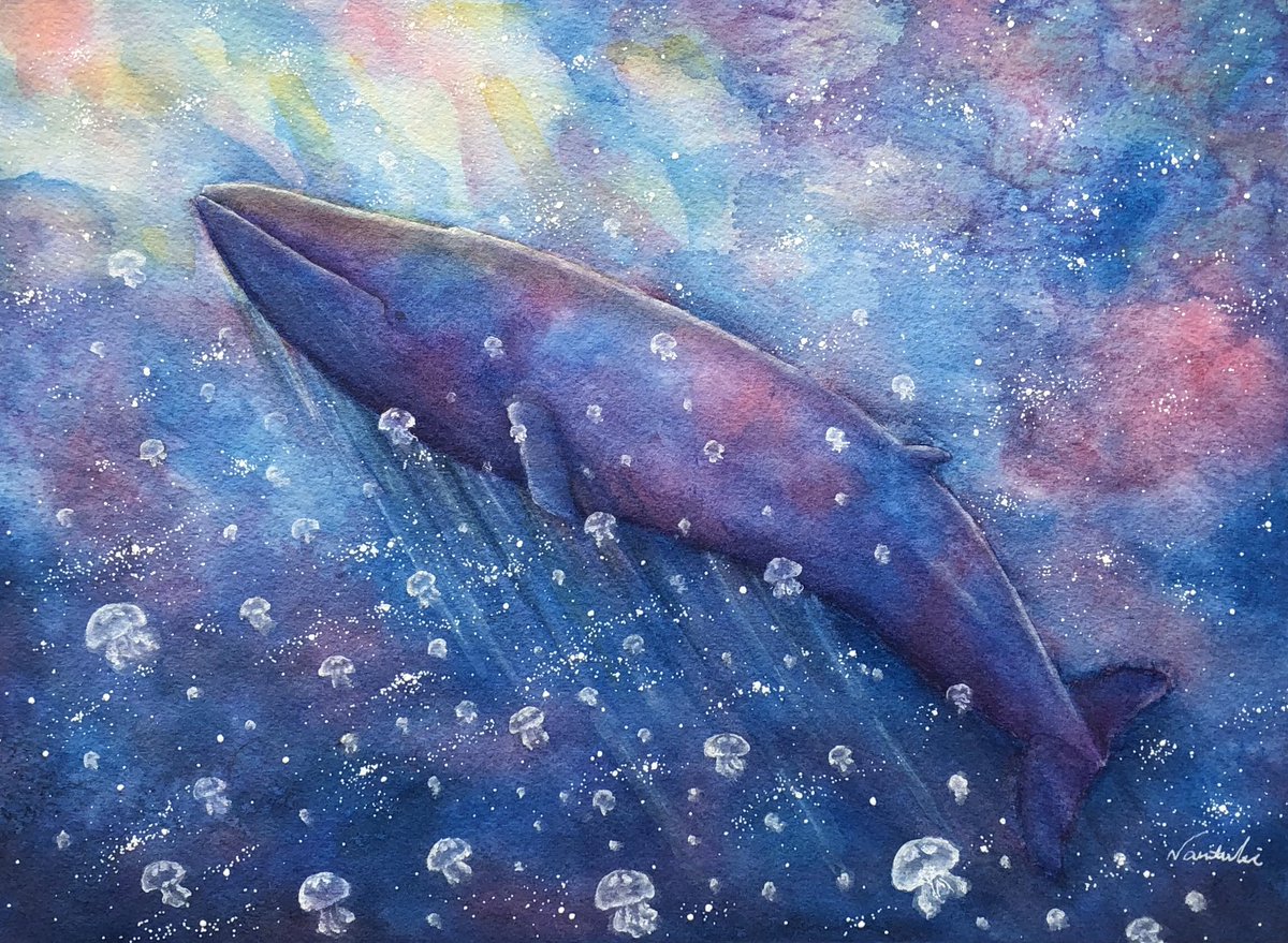 あつ&さま専用(原画)夜空のクジラ【水彩画】ほか 5点おまとめ あつ&さま専用(原画)夜空のクジラ【水彩画】ほか 5点おまとめ