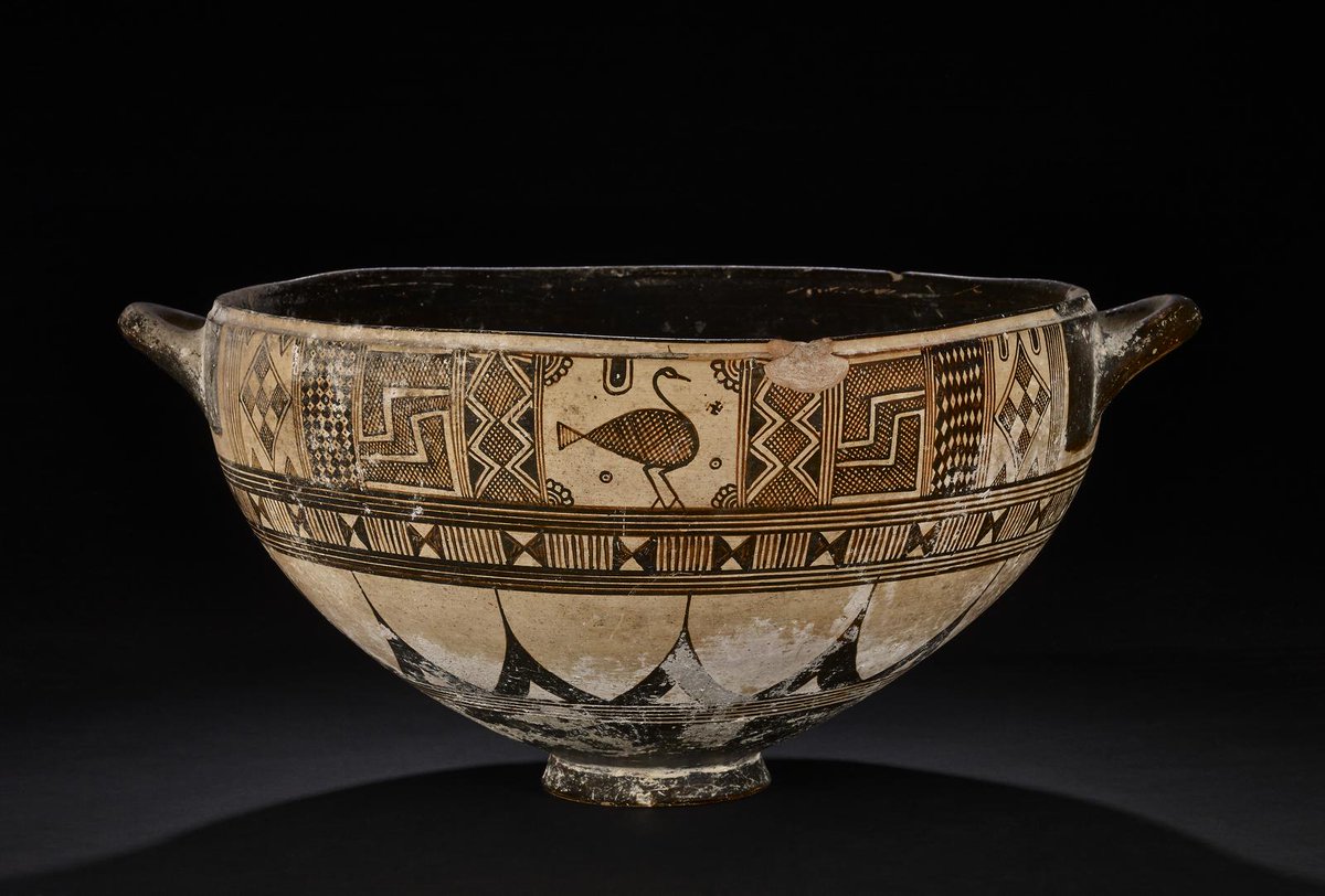ancientpix's tweet photo. Pottery `bird bowl'. Made in Teos Ancient City of Turkey, 630BC-610BC. © The Trustees of the British Museum #Archaeology https://t.co/audAruYpVP