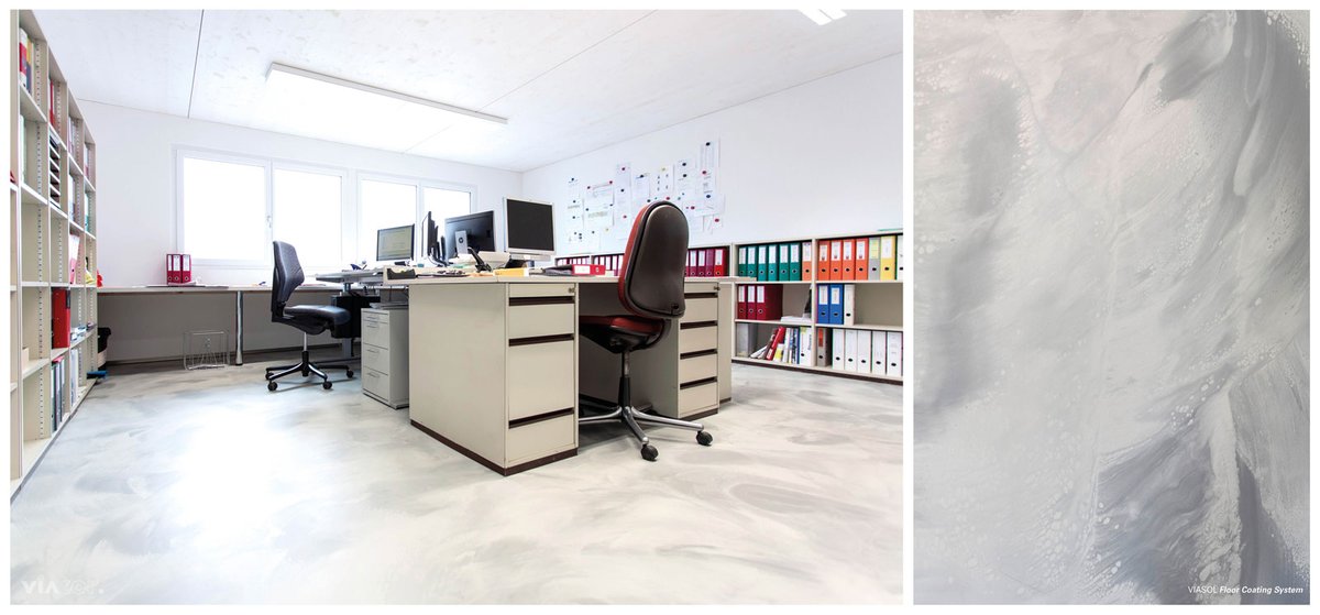 ViacorPolymer's tweet photo. An epoxy floor coating system in marble look. 

#Epoxy resins today are derived from crude oil and are liquid "all-rounders" in terms of durability and aesthetic potential. 

#viacor #flooring #muellerag #viasol https://t.co/CxxunhBpaf