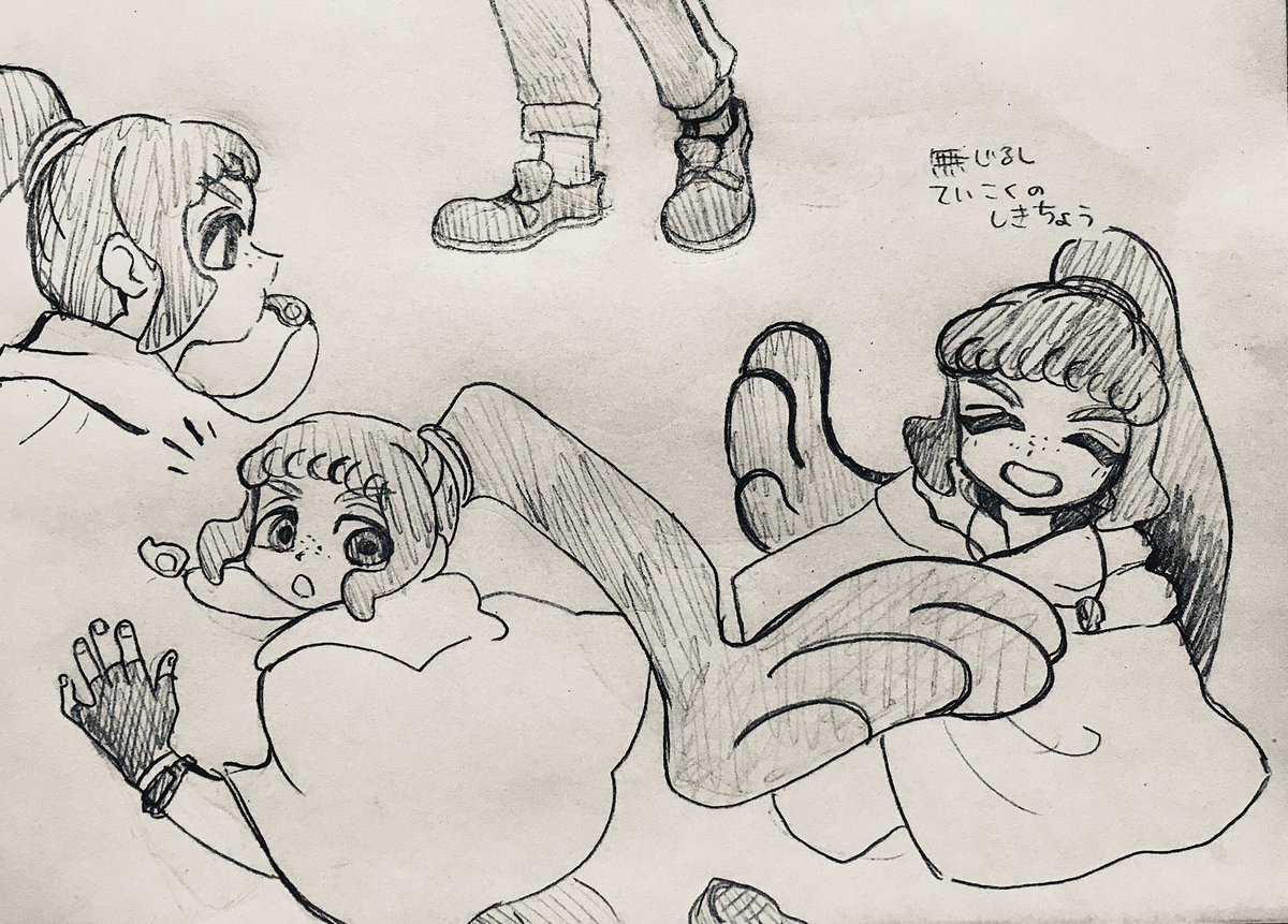昨日の子を描いて遊んだりしました 