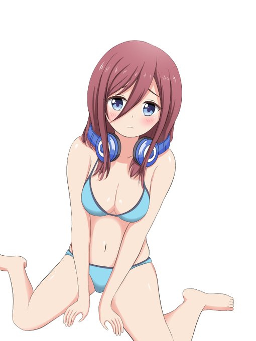 ほむおさんがTwitterに投稿した中野三玖(五等分の花嫁)のイラスト。