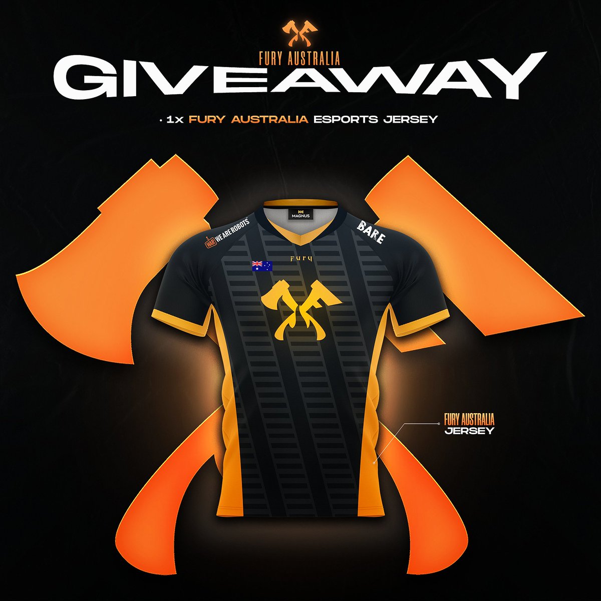 After the amazing support we received during RLCS, ANZAC  and Spring series I would like to giveaway a jersey in appreciation for the community.

Rules to enter: 
Follow Myself and @FuryAustralia
Like and Retweet
Share and Tag 1 friend. (non-fury)

Drawn on Sunday the 17th of May