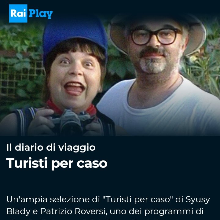 La quarantena è stata un po' meno quarantena viaggiando con le bellissime puntate di <a href="/turistipercaso/">Turisti per Caso</a> su <a href="/RaiPlay/">RaiPlay</a>! Grazie!