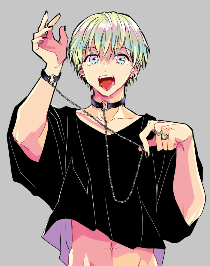 奴隷チョーカーとかいうの すごく良い 赤いシラフ のイラスト