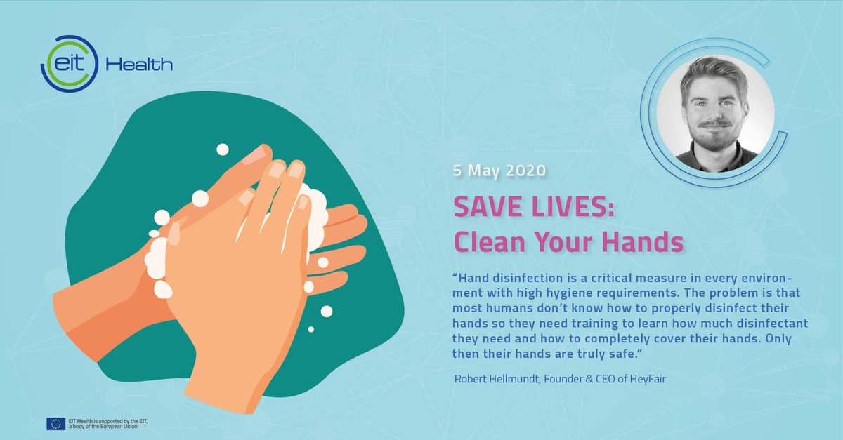 hihh_inno's tweet photo. Today we join @WHO global #handhygiene campaign and on that occasion, we talked with Robert Hellmundt, Founder & CEO of #Heyfair, about hand hygiene and the importance of proper hand washing in these times. https://t.co/CDw2kyK2dA
#WorldHandHygieneDay #HandHygiene #SafeHands https://t.co/xarLIlFSnY