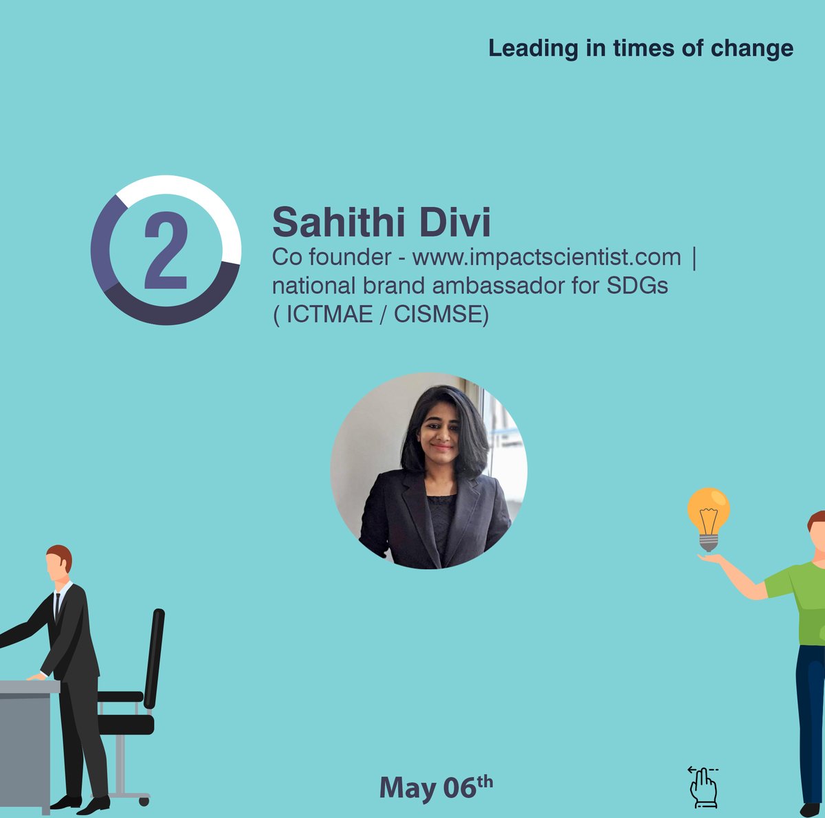 LHHorganization's tweet photo. Leadership Series Starts from 05th May - 10th May.
Exciting speakers. 6 Speakers | 6 Topics | Leadership 
Register today at https://t.co/kdniWBsTkk
#LiteracyHelpingHands @quesite.in #quesite #Leadership #Entrepreneurship #Innovation #management @ImpactScientist https://t.co/GsByS6k7mc
