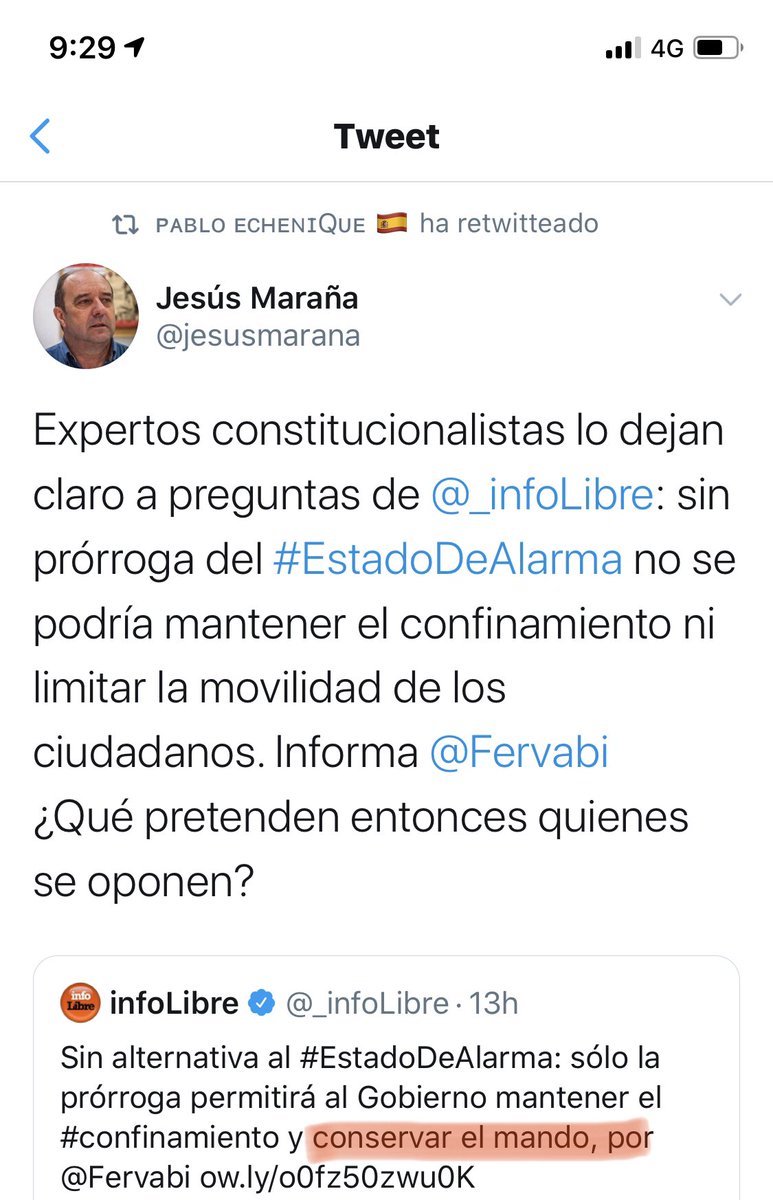 federo21's tweet photo. @jesusmarana @pnique @_infoLibre @Fervabi Por cierto hablas de que sin estado de alarma no se podría confinar pero se te olvida lo que mas le gusta a tu gobierno asesino... te lo subrayo en rojo. Por cierto para mí omitir información también es mentir. https://t.co/1vP7ZOer3b