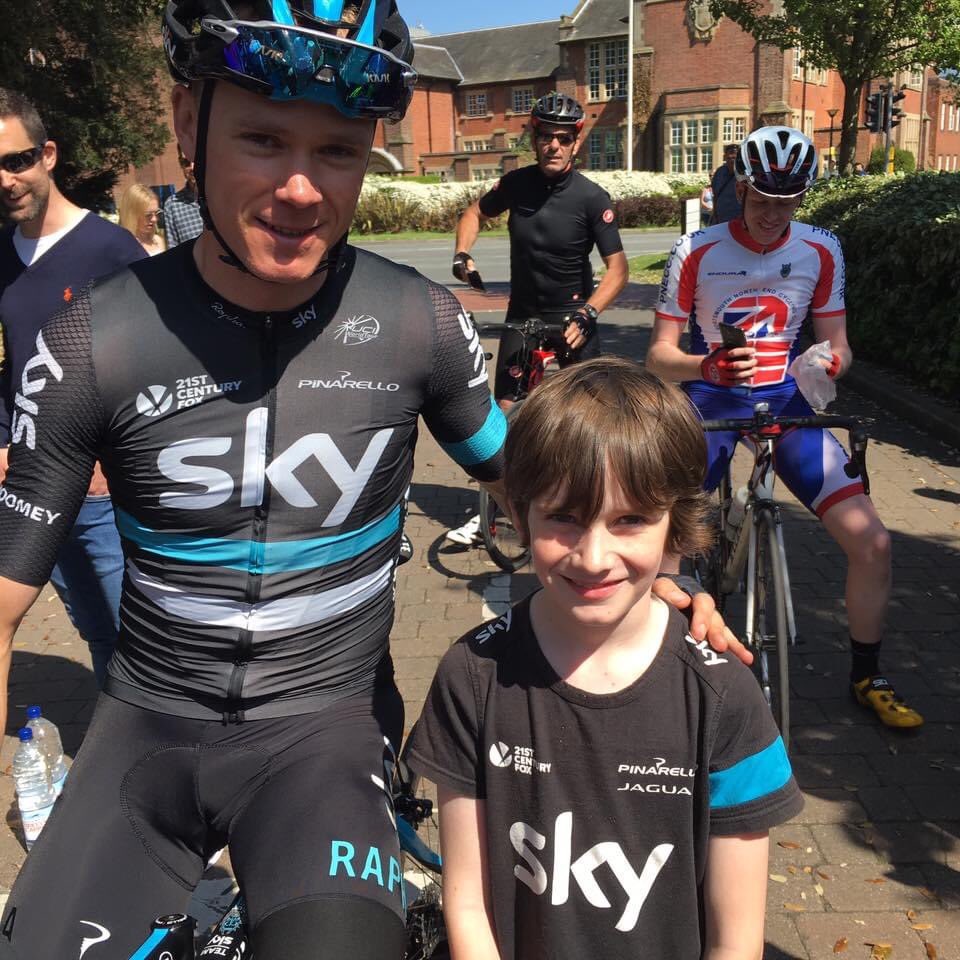 dmftp's tweet photo. @chrisfroome three years ago today you made a dream come true, could you say hi to Fin for me to help cheer him up in lockdown please.... https://t.co/AO2a1xbn8N