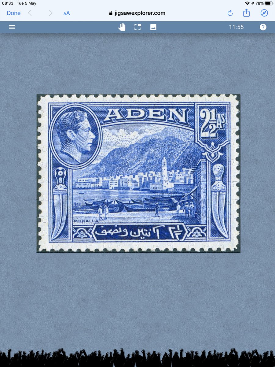 RFAPhilately's tweet photo. @RichardScottMo3 @BLQatar @SaqibBaburi @DerilloEyob @CharlesOppenh @BLAsia_Africa 🧩 Aden, Mukalla 🧩 108 piece jigsaw in 11 minutes 55 seconds🏅🙌🏻 🏆 #PhilatelicPuzzle #Stamp #StampFun #Philately
https://t.co/mKFlEvAHTZ https://t.co/6NdptHDYma