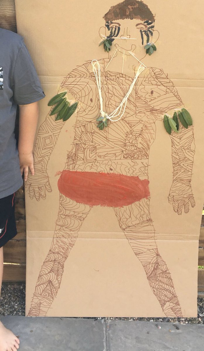 miss_l_o_k's tweet photo. Another great home learning project! A life size version of a Yanomami Rainforest Tribe member for our #RainforestTopic. A great way to learn! How exciting! #primarygeography #primaryart #edutwitter #crosscurricular https://t.co/hs8IMup2xW