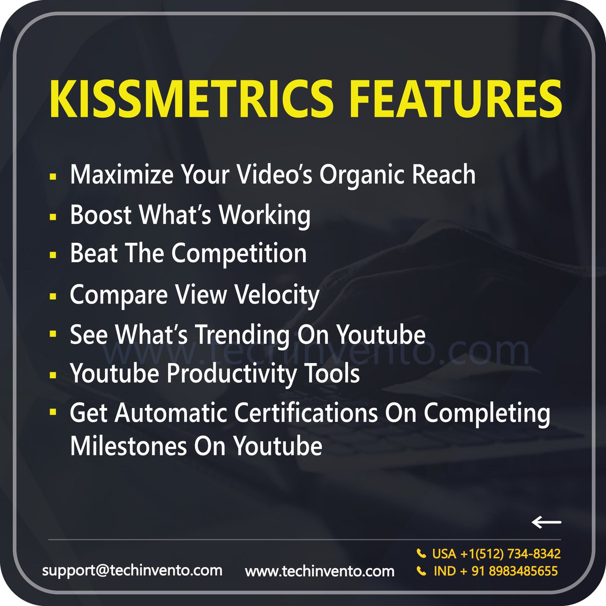 tech_invento's tweet photo. VidIQ is a video creators platform and is a tool that helps us to get more views and subscribers.
USA:+1(512)7348342
INDIA:+91-7507540231
support@techinvento.com
#programming #programmer #softwaredeveloper #austintexas #usa #freelance #techinvento #digitalmarketing #vidiq https://t.co/V4onB41GZy