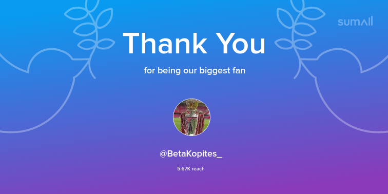 Heiirul's tweet photo. Our biggest fans this week: BetaKopites_. Thank you! via https://t.co/FRvxnHyS1h https://t.co/86HnnFAdUU