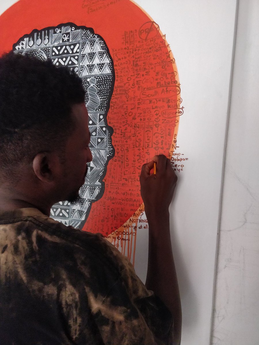BadruTayoAbiod1's tweet photo. Art isn't just to please our eyes; 
It's also transfer ideas and provokes thought.

                                     Gerhard Haderer

#artofbadru #adirepatterns #woman
#acrylic #menstruation #notadisease #lockdownera #covid_19 #man #artvsartist2020 https://t.co/C5ZJUSVwHW