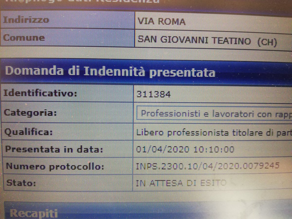 BrigidaDanilo's tweet photo. @INPS_it @angy_sat @INPS_it Gentile INPS, mi sa dare qualche info in più? I dati sono tutti corretti e ho modificato i dati di pagamento in "bonifico domiciliato" per evitare casini con l'iban. Sono 35 giorni che attendo. Datemi qualche risposta esaustiva per favore.
Grazie. https://t.co/FRUVqflDOs