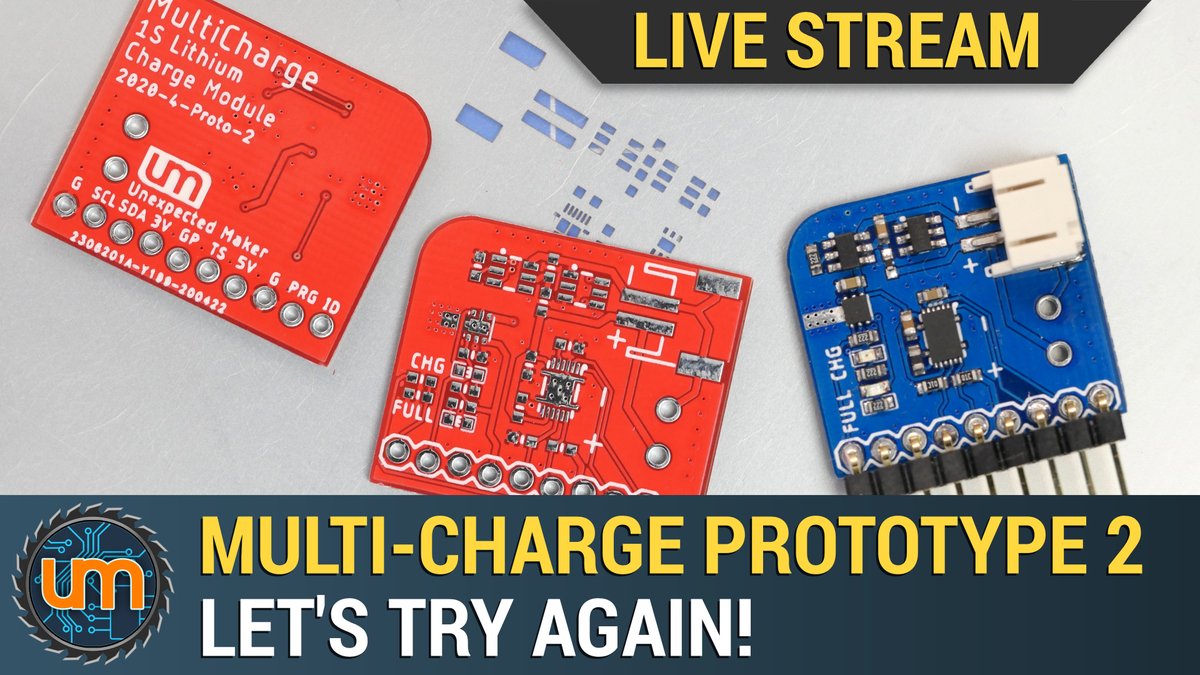 unexpectedmaker's tweet photo. Next #livestream - Letβs find out if my #MultiCharge rev2 prototype boards work!
Come and join the chat - itβs always a fun time!
https://t.co/K61U1yQqcd
#electronics #maker #hardware #pcbassembly #youtube https://t.co/0YzUVVRqVj