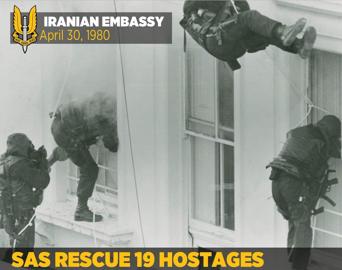 40 years ago today, 32 SAS heroes stormed the Iranian Embassy in London to save 19 hostages. None of them received honours for what they did that day. It’s time we corrected this shocking omission &amp; gave these men the recognition they deserve. #WhoDaresWins 👇