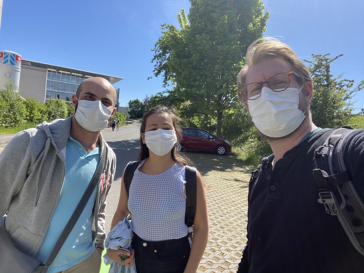 chasebolt's tweet photo. First day back to school with @PisoniGiorgia and @AlexandreMayran. After 7 weeks of confinement and working from home, it feels good to be back in the @Duboule lab holding a pipette again. https://t.co/yqUjUnqX9T