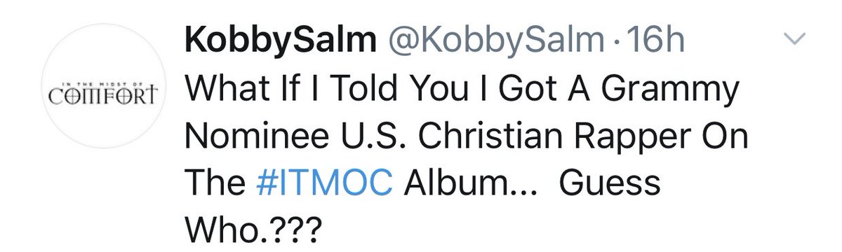 vpjglobal's tweet photo. Confiiiiiiiiirmed!!!!!!!!
@KobbySalm features a Grammy nominee on his #ITMOC Album but You for help me guess oooo #TodayToday
https://t.co/w0lFddrdvR
VPJ GLB Consult https://t.co/DuJE3LUTg0
