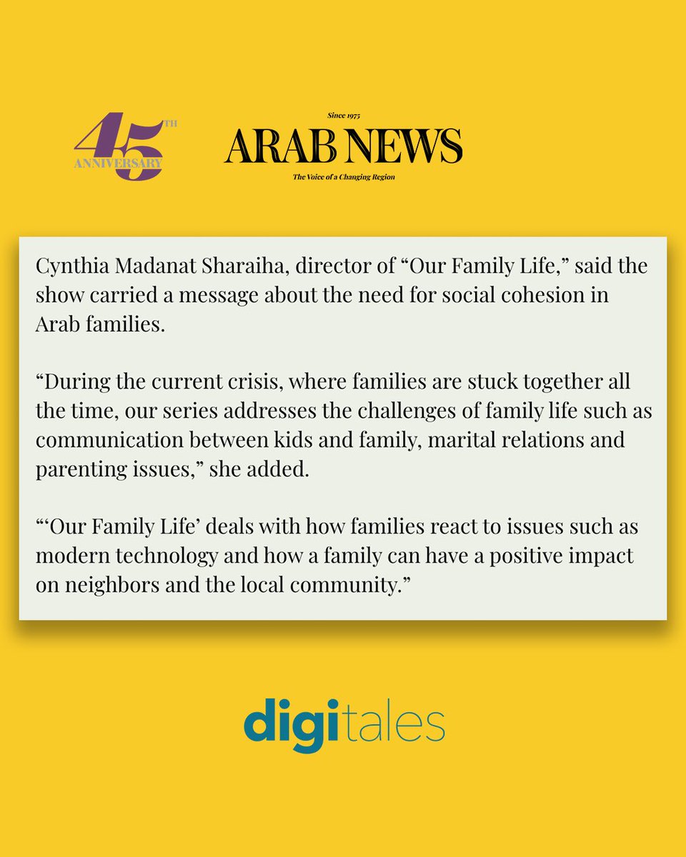digitalesjo's tweet photo. A great article by Daoud Kuttab on Arab News quoting our very own founder and creative director Cynthia Madanat Sharaiha. You can find the full article on @arabnews website. https://t.co/WT2WNpQbZg