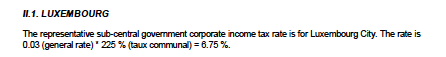 Luxembourg: There is a tax. It's very low, don't worry.