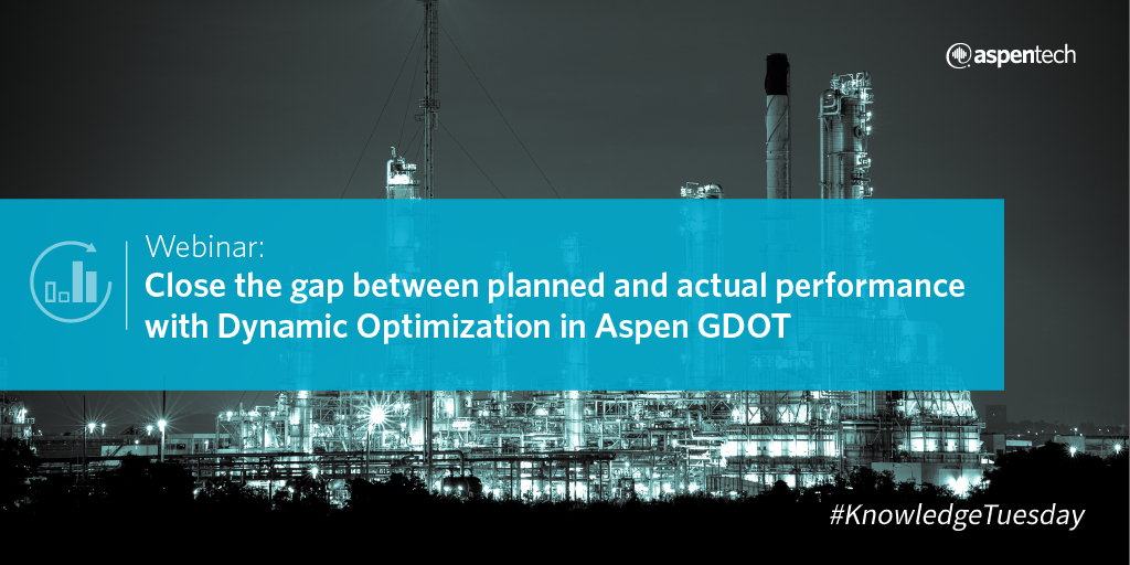 AspenTech's tweet photo. Watch our on-demand webinar and learn how companies are meeting targets and improving margins using #AspenGDOT. https://t.co/h3Ug7lgway https://t.co/roL6p6nUbE