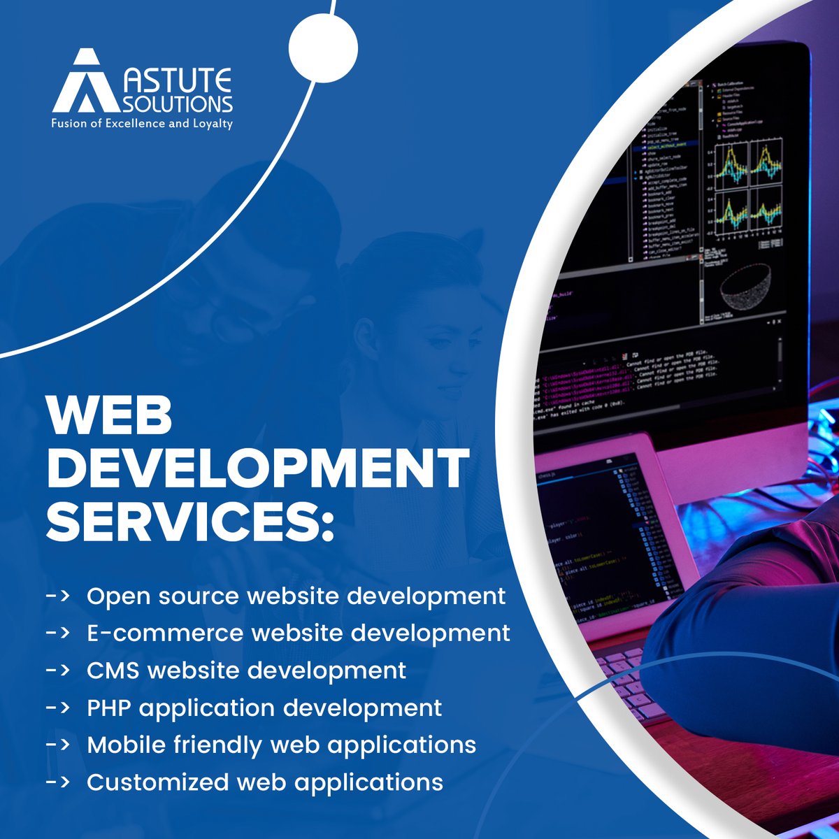 AstuteSolution's tweet photo. Web Development Services:
#Open_source_website_development
#E_commerce_website_development
#CMS_website_development
#PHP_application_development
#Mobile_friendly_web_applications
#Customized_web_applications
#Astute_Solutions https://t.co/SUn0IkxDso