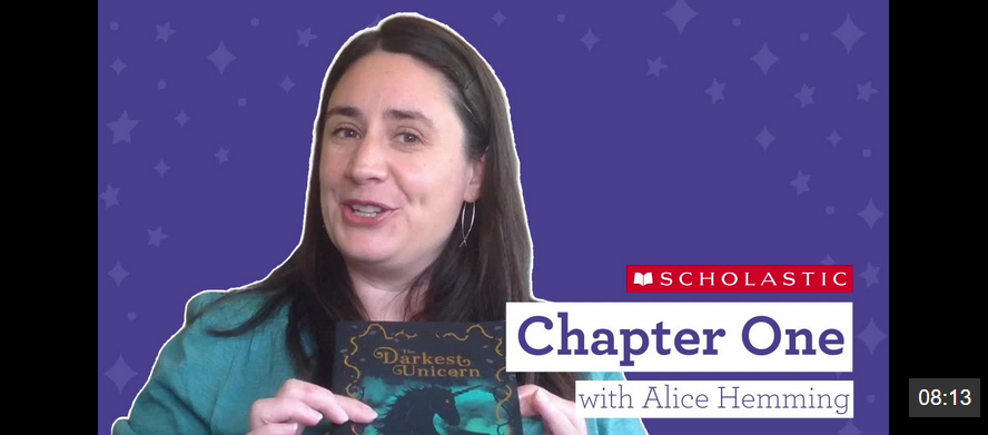 AliceHemming1's tweet photo. Catch me reading the first chapter of #TheDarkestUnicorn on the Chapter One website @scholasticuk.  https://t.co/pe2fToX8Hc 
I'm in good company! There are books available for all ages from great authors and illustrators like @CathJacobNews @TheMikeByrne and @SueWallman https://t.co/VYb1GYmki3
