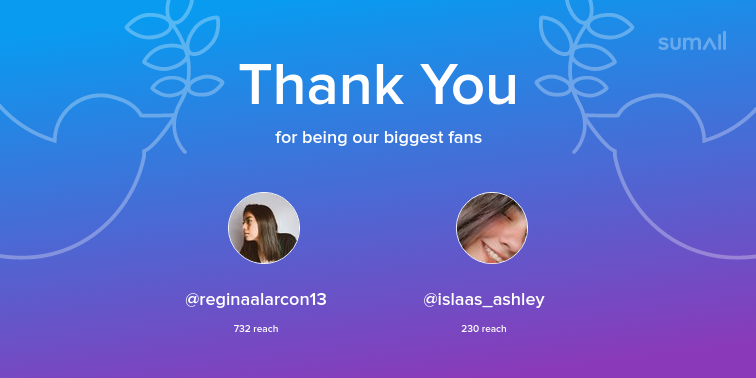 DaniT_04's tweet photo. Our biggest fans this week: reginaalarcon13, islaas_ashley. Thank you! via https://t.co/DQlQ9dYNBE https://t.co/5iYe2gPJqd