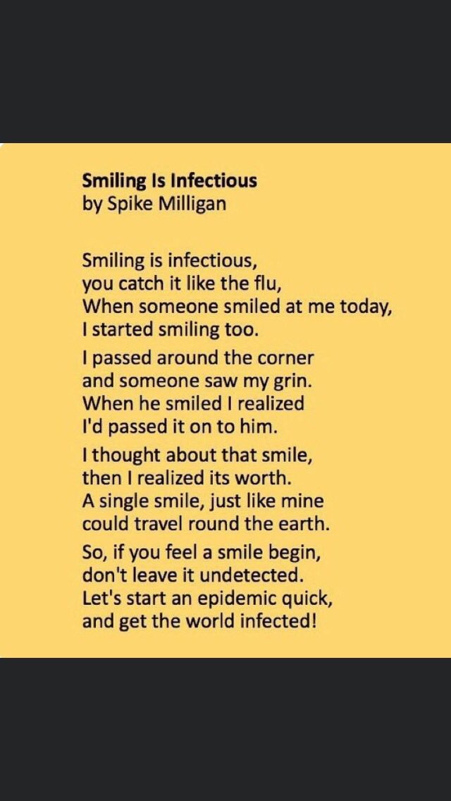 HeartsandMind10's tweet photo. This is a new page that I will be sharing  information, ideas, thoughts and feelings.
I found this poem and felt that it was needed at this moment. A Smile can make others feel at ease. Some days can be tricky and smiling can seem hard with life’s worries at this time at home. https://t.co/b7DNW90xfn