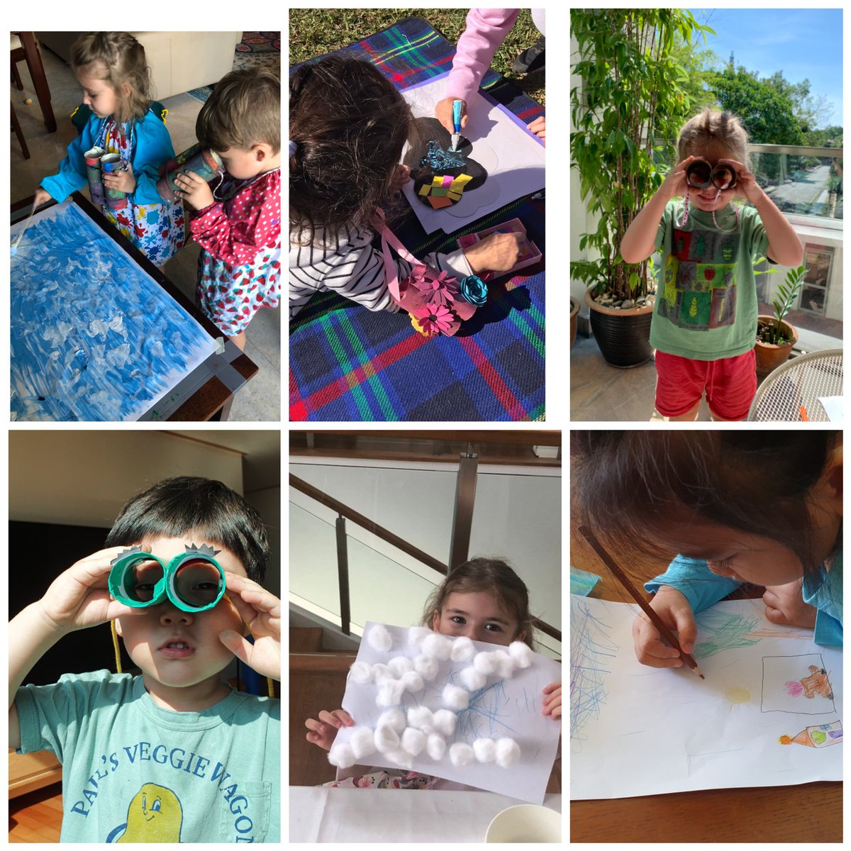 Cloud watching and art making with the Elephants this morning. #InspiredByLittleCloud #isklproud