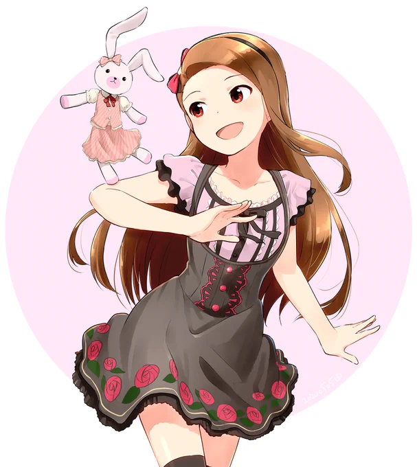 うさちゃん用のドレスを貰った伊織 