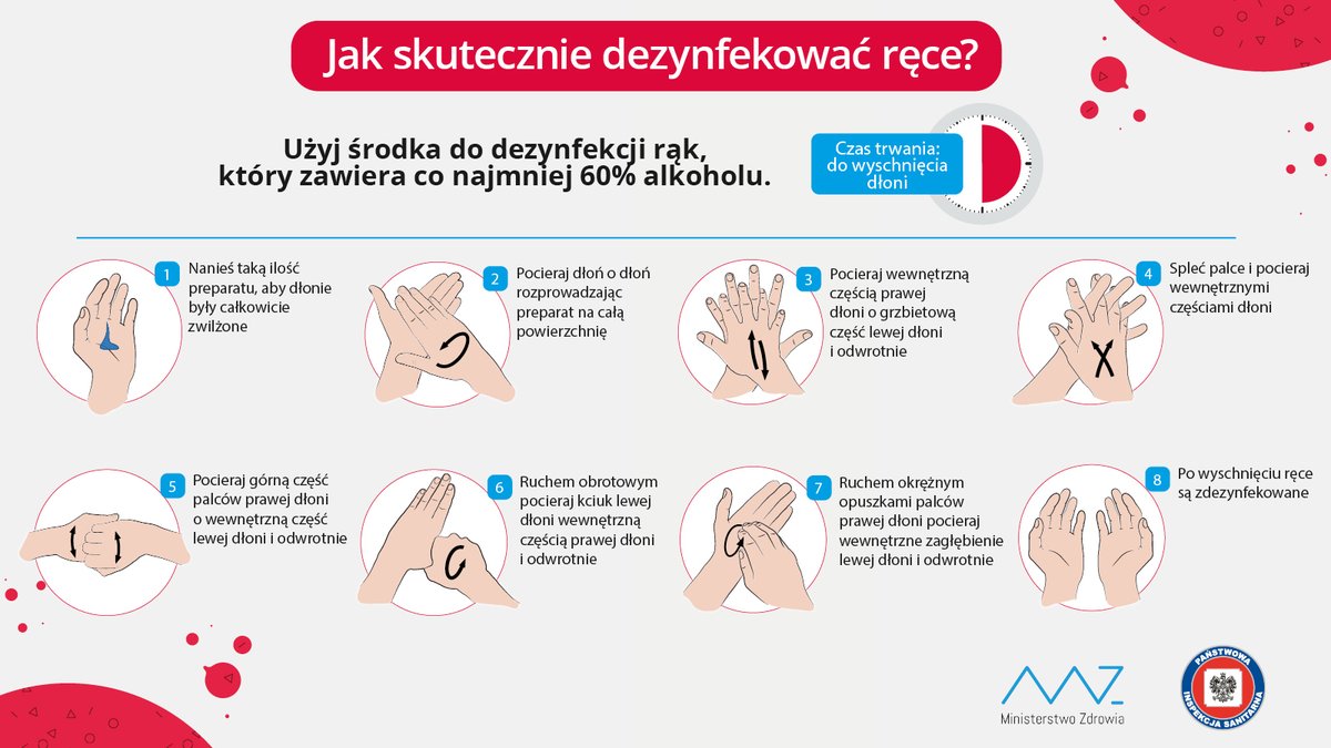 MZ_GOV_PL's tweet photo. 🧴🤲Dezynfekcja rąk to skuteczny sposób na ochronę przed #koronawirus. #HandHygiene https://t.co/8HXCfJO6ZP