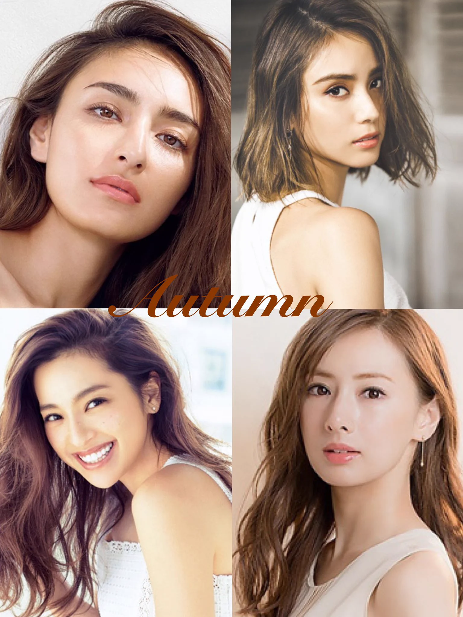 芸能人で分ける春夏秋冬4タイプの「パーソナルカラー」自分のPCの参考にしてみて。