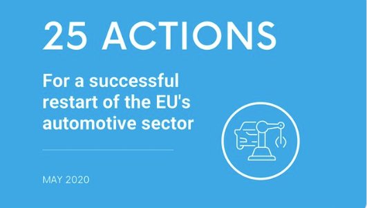 Europe’s four #auto  sector associations publish 25-point action plan for successful restart.
<a href="/ACEA_eu/">Follow @ACEA_auto</a> <a href="/CecraEu/">CECRA</a> <a href="/CLEPA_eu/">CLEPA</a> @ETRMA 
Joint Press release : mailchi.mp/99be3d531c1f/j…