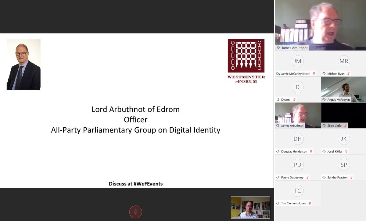 And we're off, the #WeFEvents on biometrics gets underway. Very strange public exposure of my own home while we discuss privacy. Paintings behind me are all my wife's and all for sale 😉