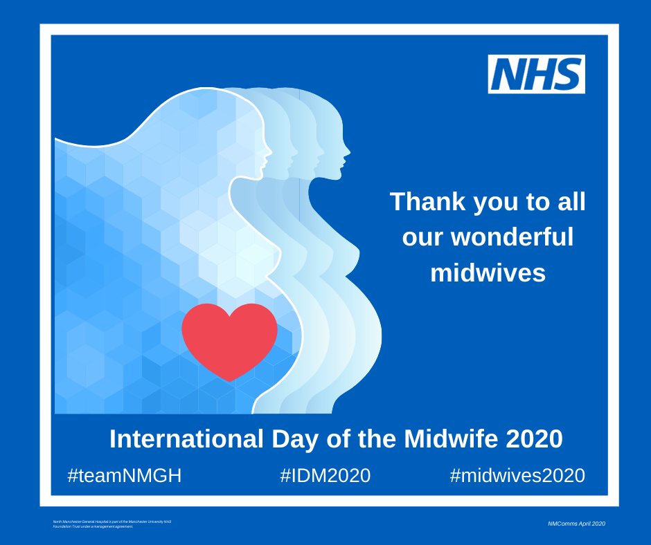 Thank you to all our incredible, wonderful midwives and maternity support workers #teamNMGH. We do still want mums-to-be to attend all their antenatal appointments as usual. Please keep in touch with your midwife. #IDM2020 #midwives2020